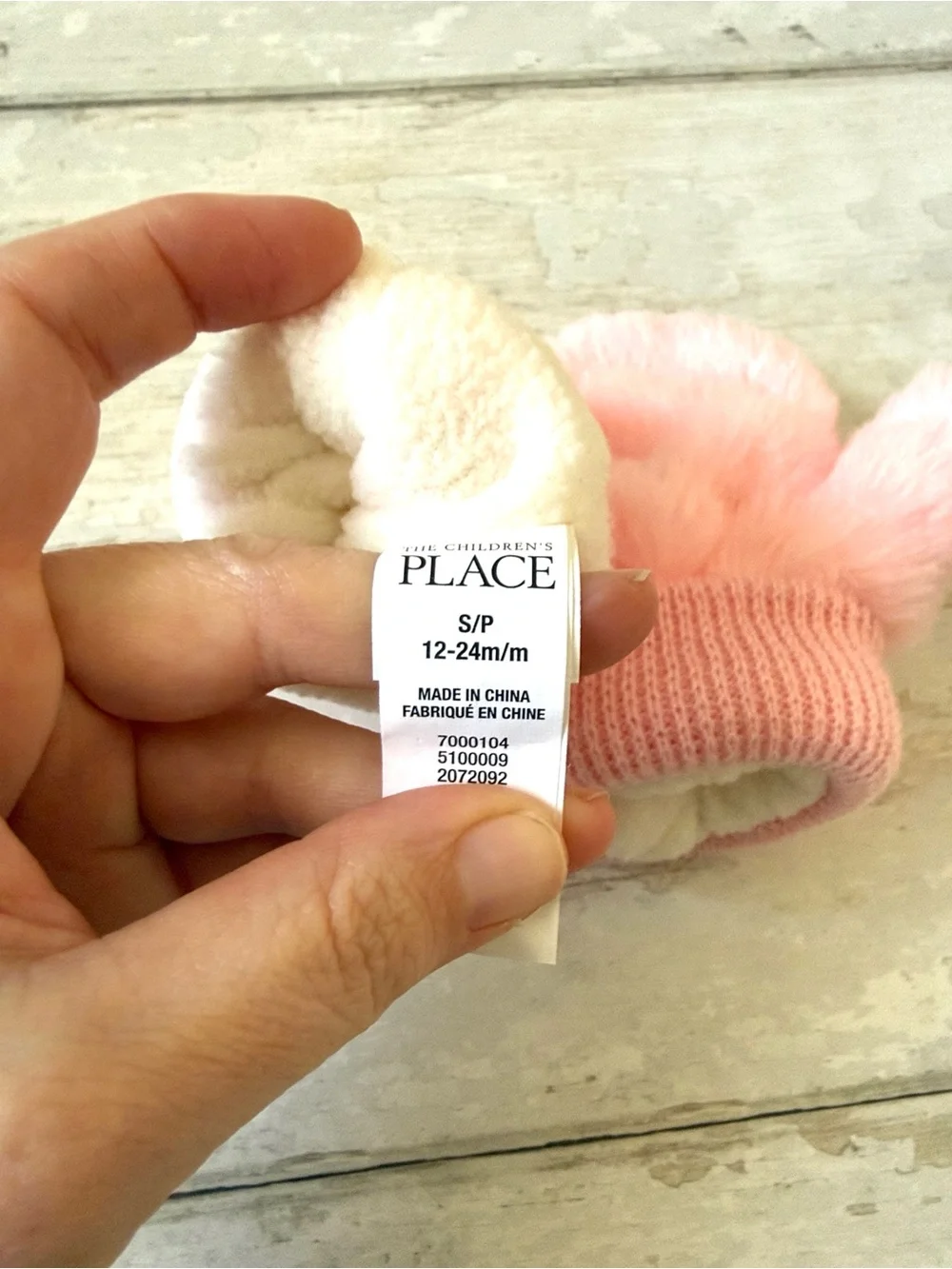 The Children’s Place 12-24m Baby Toddler Girls Fluffy Pink Fur Mittens Gloves
